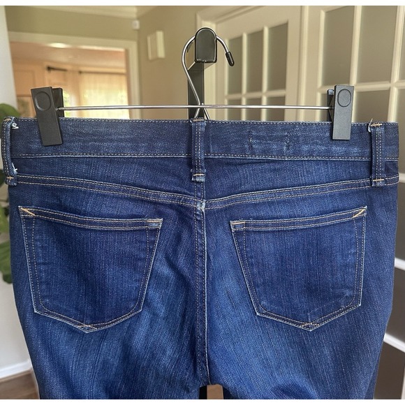 Gap 1969 Real Straight Jeans Women's Size 27R Dark Wash Stretch Denim Mid Rise - Picture 4 of 6
